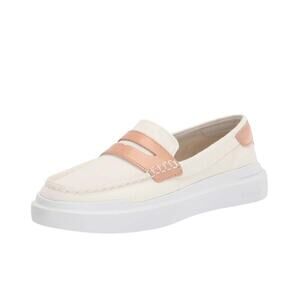 Cole Haan Men's GrandPrø Rally White Canvas Penny Loafer Boat Shoes Size 11